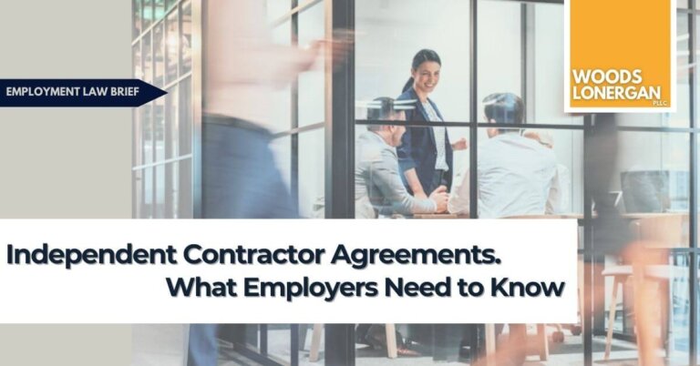 business reviewing independent contractor agreement