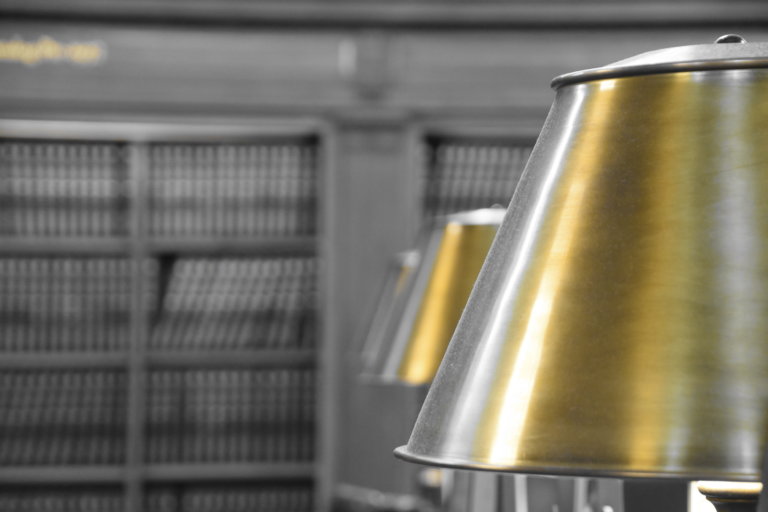 Lamps in a legal library